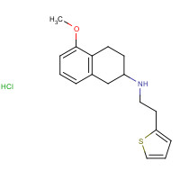 102120-96-7 rac-N-(1,2,3,4-Tetrahydro-5-methoxy-2-naphthalenyl)-2-thiopheneethanamine Hydrochloride chemical structure