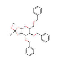 16697-49-7 3,4,6-Tri-O-benzyl-b-D-mannopyranose 1,2-(Methyl Orthoacetate) chemical structure