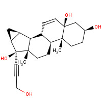 108674-97-1 3b,5b,17b-Trihydroxy-17a-(3-hydroxy-1-propynyl)-15b,16b-methylene-5b-androst-6-en-17-one chemical structure