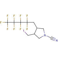 231285-91-9 N-Cyano-3-(iodomethyl)-4-(1H,1H-nonafluoropentyl)-pyrrolidine chemical structure