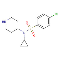 180200-86-6 4-Chloro-N-cyclopropyl-N-(4-piperidinyl)benzene-sulfonamide chemical structure