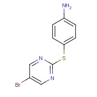 849235-61-6 4-[(5-Bromopyrimidin-2-yl)thio]phenylamine chemical structure