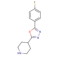 493024-40-1 4-[5-(4-Fluorophenyl)-1,3,4-oxadiazol-2-yl]-piperidine chemical structure