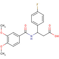 332052-63-8 3-(3,4-Dimethoxy-benzoylamino)-3-(4-fluoro-phenyl) -propionic acid chemical structure