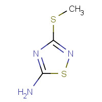 6913-13-9 3-Methylsulfanyl[1,2,4]thiadiazol-5-ylamine chemical structure