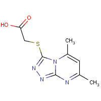 41266-71-1 (5,7-Dimethyl-[1,2,4]triazolo[4,3-a]pyrimidin-3-ylsulfanyl)-acetic acid chemical structure