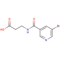 332874-04-1 3-[(5-Bromo-pyridine-3-carbonyl)-amino]-propionic acid chemical structure