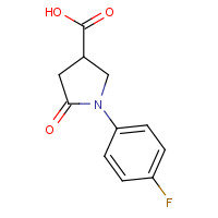 56617-43-7 1-(4-Fluoro-phenyl)-5-oxo-pyrrolidine-3-carboxylic acid chemical structure