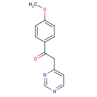 36827-95-9 1-(4-Methoxyphenyl)-2-pyrimidin-4-ylethanone chemical structure