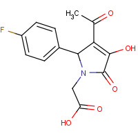 309270-57-3 [3-Acetyl-2-(4-fluoro-phenyl)-4-hydroxy-5-oxo-2,5-dihydro-pyrrol-1-yl]-acetic acid chemical structure