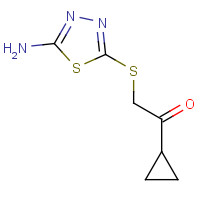 309283-44-1 2-(5-Amino-[1,3,4]thiadiazol-2-ylsulfanyl)-1-cyclopropyl-ethanone chemical structure