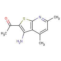 52505-42-7 1-(3-Amino-4,6-dimethyl-thieno[2,3-b]pyridin-2-yl)-ethanone chemical structure