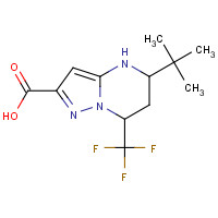 436088-41-4 5-tert-Butyl-7-trifluoromethyl-4,5,6,7-tetrahydro-pyrazolo[1,5-a]pyrimidine-2-carboxylic acid chemical structure