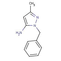 1134-82-3 2-Benzyl-5-methyl-2H-pyrazol-3-ylamine chemical structure