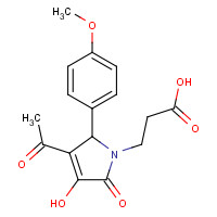 370584-35-3 3-[3-Acetyl-4-hydroxy-2-(4-methoxy-phenyl)-5-oxo-2,5-dihydro-pyrrol-1-yl]-propionic acid chemical structure