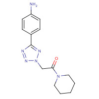 436092-93-2 2-[5-(4-Amino-phenyl)-tetrazol-2-yl]-1-piperidin-1-yl-ethanone chemical structure