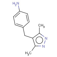 1030378-93- 4-(3,5-Dimethyl-1H-pyrazol-4-ylmethyl)-phenylamine chemical structure
