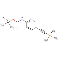 470463-41-3 (5-Trimethylsilanylethynyl-pyridin-2-yl)-carbamic acid tert-butyl ester chemical structure