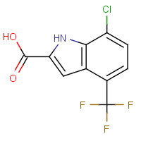 883523-01-1 7-Chloro-4-(trifluoromethyl)-1H-indole-2-carboxylic acid chemical structure