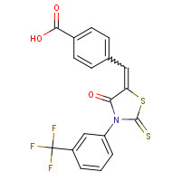 307510-92-5 4-[4-Oxo-2-thioxo-3-(3-trifluoromethyl-phenyl)-thiazolidin-(5Z)-ylidenemethyl]-benzoic acid chemical structure