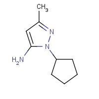 30241-37-3 2-Cyclopentyl-5-methyl-2H-pyrazol-3-ylamine chemical structure