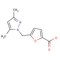312310-14-8 5-(3,5-Dimethyl-pyrazol-1-ylmethyl)-furan-2-carboxylic acid chemical structure