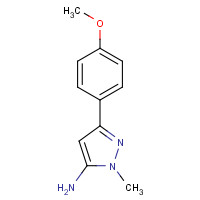 92469-35-7 5-(4-Methoxy-phenyl)-2-methyl-2H-pyrazol-3-ylamine chemical structure
