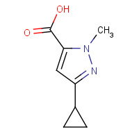 957500-07-1 5-Cyclopropyl-2-methyl-2H-pyrazole-3-carboxylic acid chemical structure