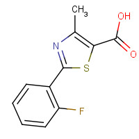 879070-37-8 2-(2-Fluoro-phenyl)-4-methyl-thiazole-5-carboxylic acid chemical structure