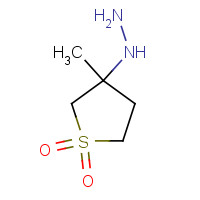 874-96-4 (3-Methyl-1,1-dioxo-tetrahydro-1lambda*6*-thiophen-3-yl)-hydrazine chemical structure