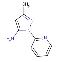 19541-96-9 5-Methyl-2-pyridin-2-yl-2H-pyrazol-3-ylamine chemical structure
