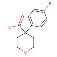 473706-11-5 4-(4-Fluoro-phenyl)-tetrahydro-pyran-4-carboxylic acid chemical structure