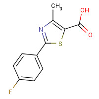 144060-99-1 2-(4-Fluoro-phenyl)-4-methyl-thiazole-5-carboxylic acid chemical structure