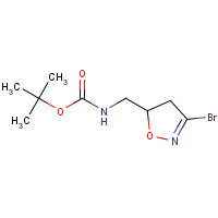 109770-82-3 (3-Bromo-4,5-dihydro-isoxazol-5-ylmethyl)-carbamic acid tert-butyl ester chemical structure