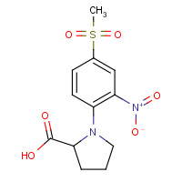 93001-20-8 1-[4-(Methylsulfonyl)-2-nitrophenyl]pyrrolidine-2-carboxylic acid chemical structure