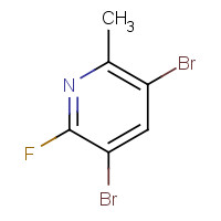 632628-07-0 3,5-Dibromo-2-fluoro-6-methylpyridine chemical structure