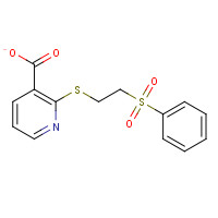 175203-21-1 2-(2-(Phenylsulfonyl)ethylthio)nicotinic acid chemical structure