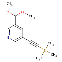 879326-80-4 3-Dimethoxymethyl-5-trimethylsilanylethynyl-pyridine chemical structure