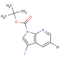 928653-81-0 5-Bromo-3-iodo-pyrrolo[2,3-b]pyridine-1-carboxylic acid tert-butyl ester chemical structure