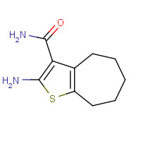 40106-12-5 2-Amino-5,6,7,8-tetrahydro-4H-cyclohepta-[b]thiophene-3-carboxamide chemical structure