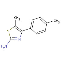 16942-66-8 5-Methyl-4-(4-methylphenyl)-1,3-thiazol-2-amine chemical structure