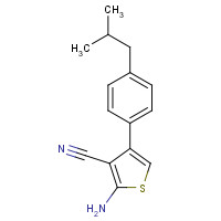 438218-65-6 2-Amino-4-(4-isobutylphenyl)thiophene-3-carbonitrile chemical structure