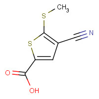 116170-85-5 4-Cyano-5-methylsulfanylthiophene-2-carboxylic acid chemical structure