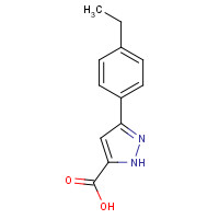 890591-84-1 3-(4-Ethylphenyl)-1H-pyrazole-5-carboxylic acid chemical structure