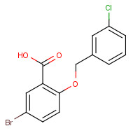 62176-35-6 5-Bromo-2-[(3-chlorobenzyl)oxy]benzoic acid chemical structure