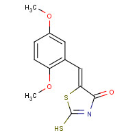 127378-17-0 (5E)-5-(2,5-Dimethoxybenzylidene)-2-mercapto-1,3-thiazol-4(5H)-one chemical structure