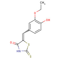 6322-57-2 (5E)-5-(3-Ethoxy-4-hydroxybenzylidene)-2-mercapto-1,3-thiazol-4(5H)-one chemical structure