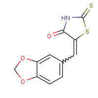 28824-66-0 (5E)-5-(1,3-Benzodioxol-5-ylmethylene)-2-mercapto-1,3-thiazol-4(5H)-one chemical structure