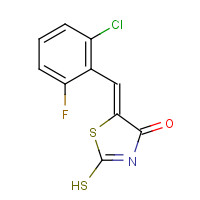 217316-44-4 (5E)-5-(2-Chloro-6-fluorobenzylidene)-2-mercapto-1,3-thiazol-4(5H)-one chemical structure