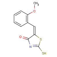 81154-09-8 (5E)-2-Mercapto-5-(2-methoxybenzylidene)-1,3-thiazol-4(5H)-one chemical structure